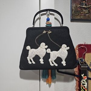 Vintage Ann Jackson Originals Poodle Embellished Handbag